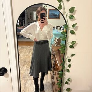Dressbarn Gray Midi Skirt